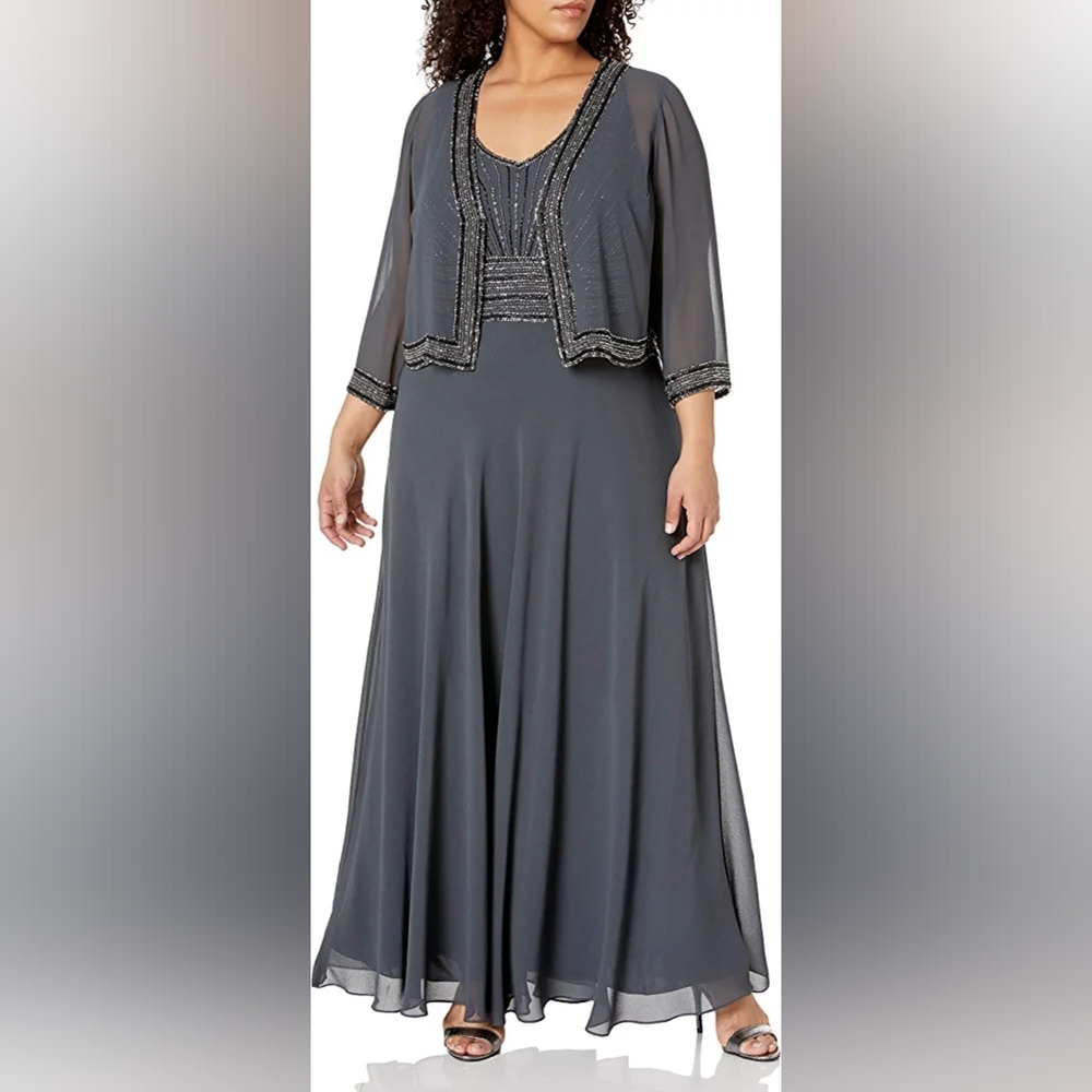 J Kara Women's Beaded Jacket Dress